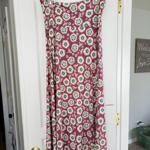 Purple floral print maxi